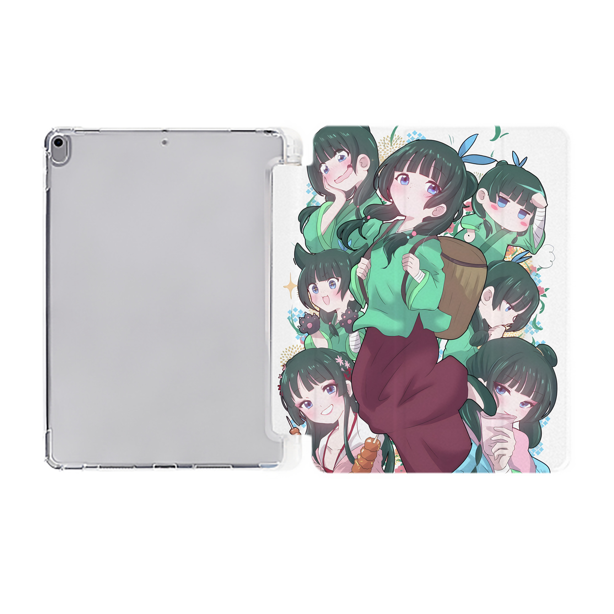 （画像用） 薬屋のひとりごと The Apothecary Diaries IPad ケース ペン収納付き 三つ折りスタンド PUレザー×シリコン 対応機種9.5/10.5/10.9インチ